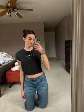 Life is good cropped tee